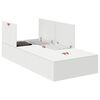 vidaXL Estrado de cama com arruma&ccedil;&atilde;o com porta Branco 90 x 200 cm
