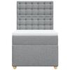 vidaXL Cama com molas/colch&atilde;o 100x200 cm tecido cinzento-claro