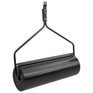vidaXL Rolo para relvado de jardim 63 L ferro preto
