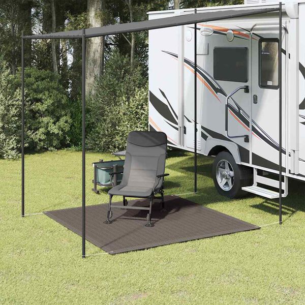 vidaXL Tapete de campismo para tenda 200x200 cm antracite