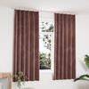 vidaXL Cortinas blackout c/ ganchos 2 pcs 140x175cm veludo rosa antigo