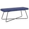vidaXL banco Liso Azul Pol&iacute;cia 110 x 40 x 45 cm Veludo