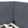 vidaXL Estrutura de Cama de Canto Cinza Escuro 100 cm x 200 cm