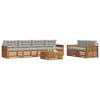 vidaXL Conjunto de Sof&aacute;s para Exterior 7 pcs Cinza Natural e Claro