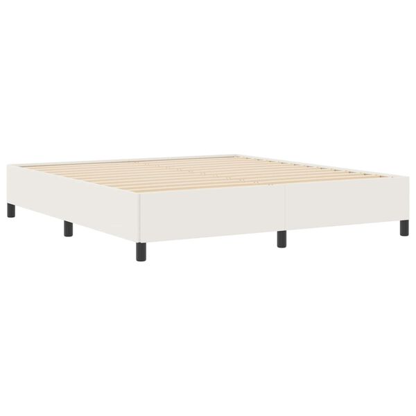 vidaXL Estrutura da Cama Creme 200 x 200 cm Tecido de veludo c&ocirc;tel&eacute;