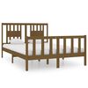 vidaXL Estrutura de cama 140x190 cm madeira maci&ccedil;a castanho-mel