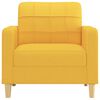 vidaXL Poltrona 60 cm tecido amarelo-claro