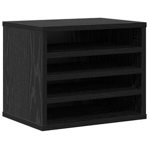 vidaXL Organizador de Mesa Carvalho Preto 36 x 26 x 29,5 cm
