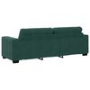 vidaXL Conjunto de Sof&aacute;s 3 pcs Verde Escuro 221 x 80 x 80 cm Veludo