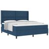 vidaXL Cama Box com colch&atilde;o com cabeceira Azul 180 x 200 cm tecido
