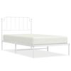 vidaXL Estrutura de cama com cabeceira 100x200 cm metal branco