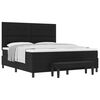 vidaXL Cama Box com colch&atilde;o com cabeceira Preto 180 x 200 cm tecido