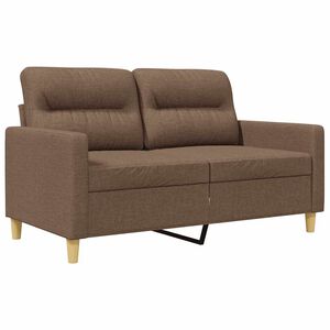 vidaXL Sof&aacute; de 2 lugares tecido 120 cm castanho