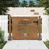 vidaXL Port&atilde;o de jardim 100x100 cm em a&ccedil;o corten com design de &aacute;rvore