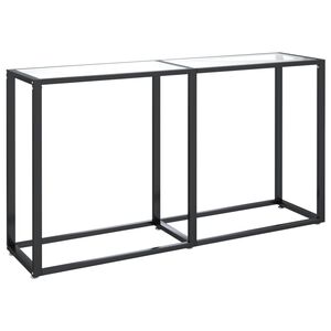 vidaXL Mesa consola 140x35x75,5 cm vidro temperado transparente