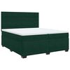vidaXL Cama com molas/colch&atilde;o 200x200 cm veludo verde-escuro