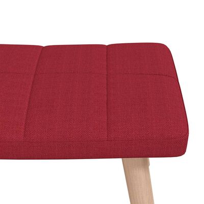 vidaXL Cadeira de baloiço com banco tecido vermelho tinto