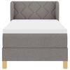 vidaXL Cama Box com colch&atilde;o Cinzento-acastanhado 80 x 200 cm tecido