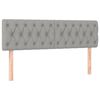 vidaXL Cabeceiras cinzento-claro 160x7x78/88 cm tecido
