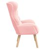 vidaXL poltrona Rosa 69 x 74 x 93 cm Tecido Sherpa