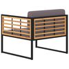 vidaXL 4 pcs conjunto lounge de jardim madeira de ac&aacute;cia maci&ccedil;a e a&ccedil;o