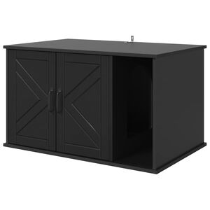vidaXL Casa para Gatos Preto 85 x 55 x 50,5 cm Derivados de Madeira