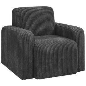 vidaXL poltrona Cinzento-Escuro cord&atilde;o