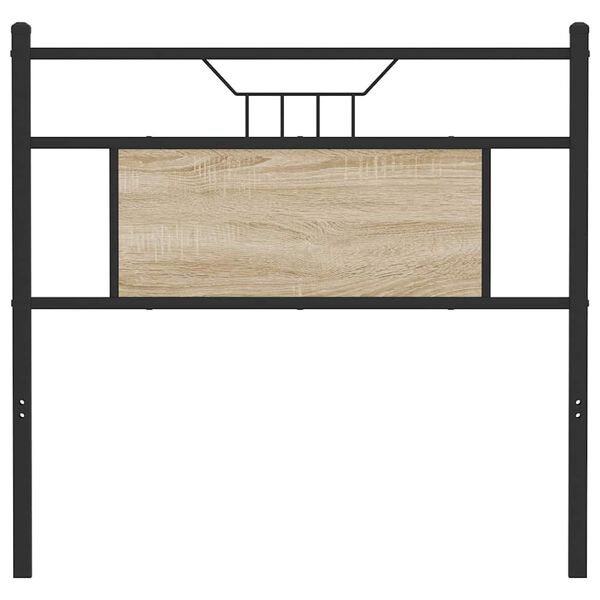 vidaXL Cabeceira de cama 75cm derivados de madeira/a&ccedil;o carvalho sonoma