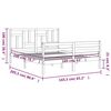vidaXL Estrutura de cama com cabeceira 160x200 cm madeira maci&ccedil;a