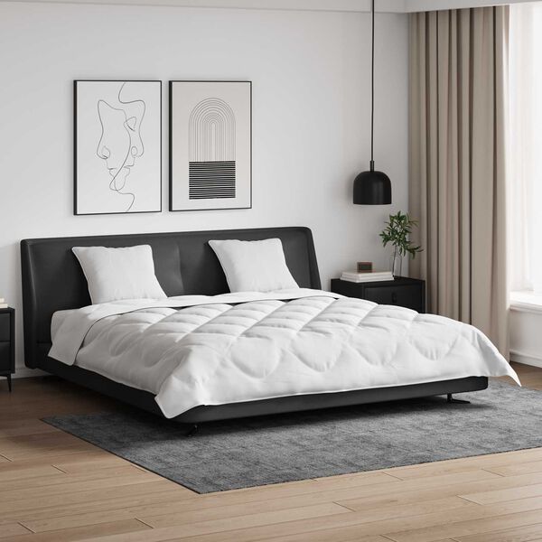 vidaXL Edred&atilde;o com travesseiro 3 pcs Branco Microfibra