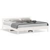 vidaXL Cama sem colch&atilde;o 200x200 cm madeira de pinho maci&ccedil;a branco