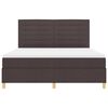 vidaXL Cama Box com colch&atilde;o Marrom Escuro 180 x 200 cm tecido