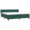vidaXL Cama com molas colch&otilde;es 200x210 cm veludo verde-escuro