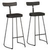 vidaXL Bancos de bar 2 pcs 49x43x103 cm madeira de mangueira maci&ccedil;a