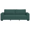 vidaXL Sof&aacute; de 3 lugares 220x77x82 cm tecido verde-escuro