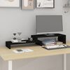 vidaXL Suporte para monitor (52-101)x22x14 cm pinho maci&ccedil;o preto