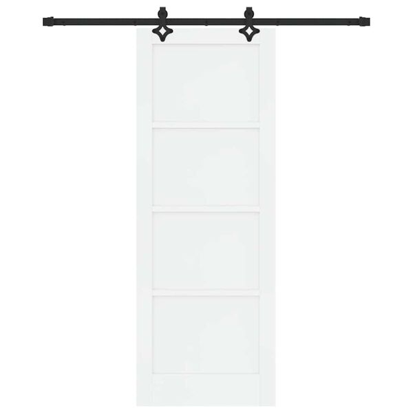vidaXL Porta Deslizante Branco e Preto 78 x 211 cm