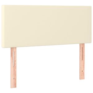 vidaXL Cabeceira de couro artificial tecido 80x5x78/88 cm creme