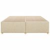 vidaXL Estrutura de cama sem colch&atilde;o 200x200 cm tecido cor creme