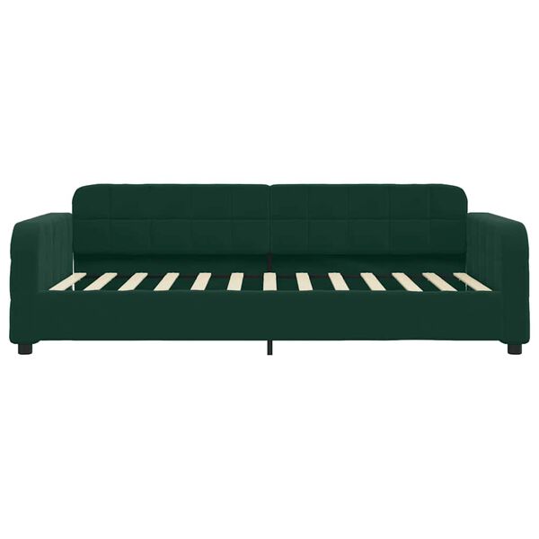 vidaXL Sof&aacute;-cama com colch&atilde;o 100x200 cm veludo verde-escuro