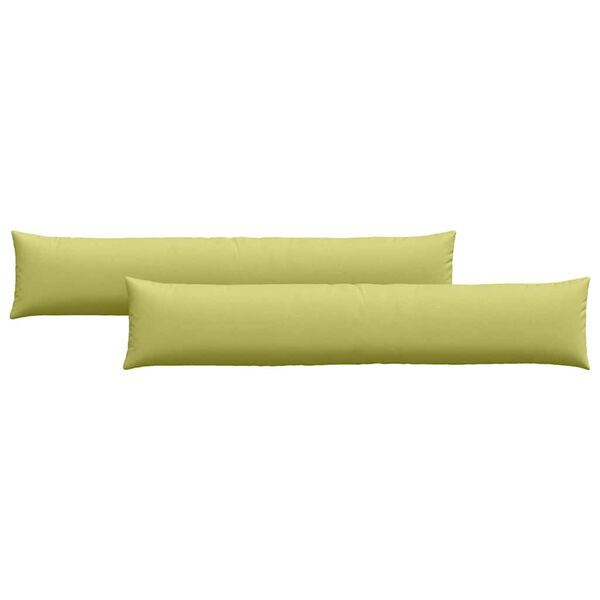 vidaXL Travesseiros de Sof&aacute; 2 pcs Verde Claro 200 x 40 cm tecido