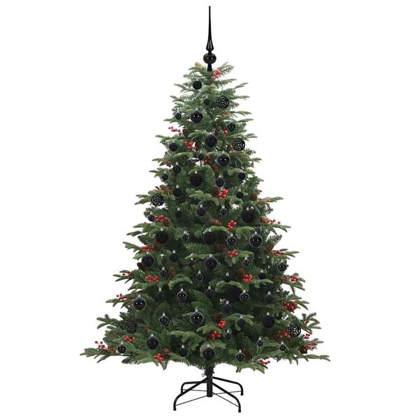 vidaXL &Aacute;rvore de Natal Artificial Verde 180 cm PVC, Metal e Pl&aacute;stico