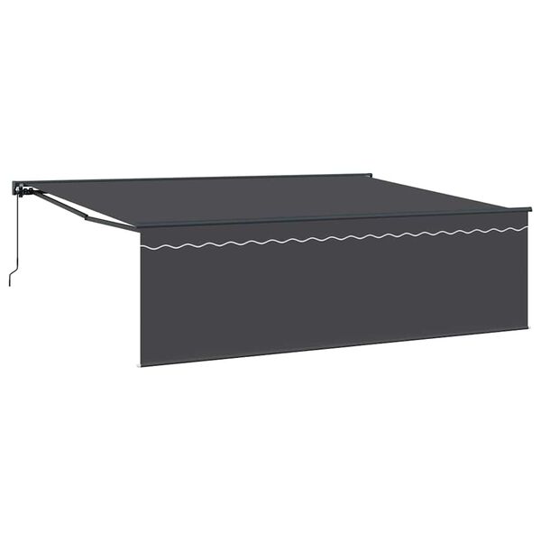 vidaXL Toldo Retr&aacute;til Antracite 450 &times; 300 cm Poli&eacute;ster e Alum&iacute;nio