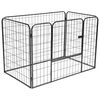 vidaXL Parque para c&atilde;es resistente 120x80x70 cm a&ccedil;o preto