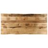 vidaXL Tampo de mesa c/borda viva 140x60x3,8cm mangueira &aacute;spera maci&ccedil;a