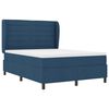 vidaXL Cama Box com colch&atilde;o com cabeceira Azul 140 x 190 cm tecido