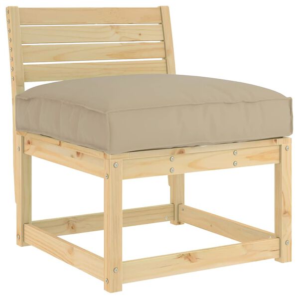 vidaXL Almofada Cinzento-acastanhado 70 x 70 x 12 cm Tecido Oxford