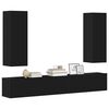 vidaXL Conjunto m&oacute;veis de TV 5 pcs madeira processada preto