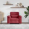 vidaXL Poltrona 100x81x84 cm couro artificial vermelho tinto