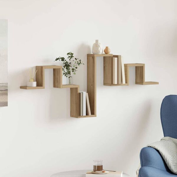 vidaXL Prateleira de Parede carvalho artisiano 104,5 x 10 x 43 cm